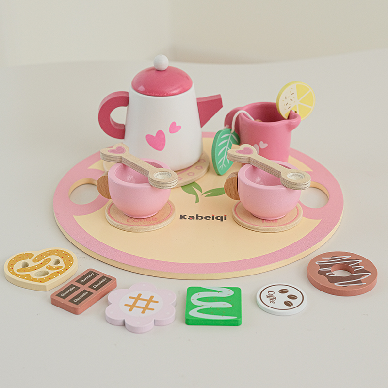 Baby Food Under 1 Year - Juego de té de madera para