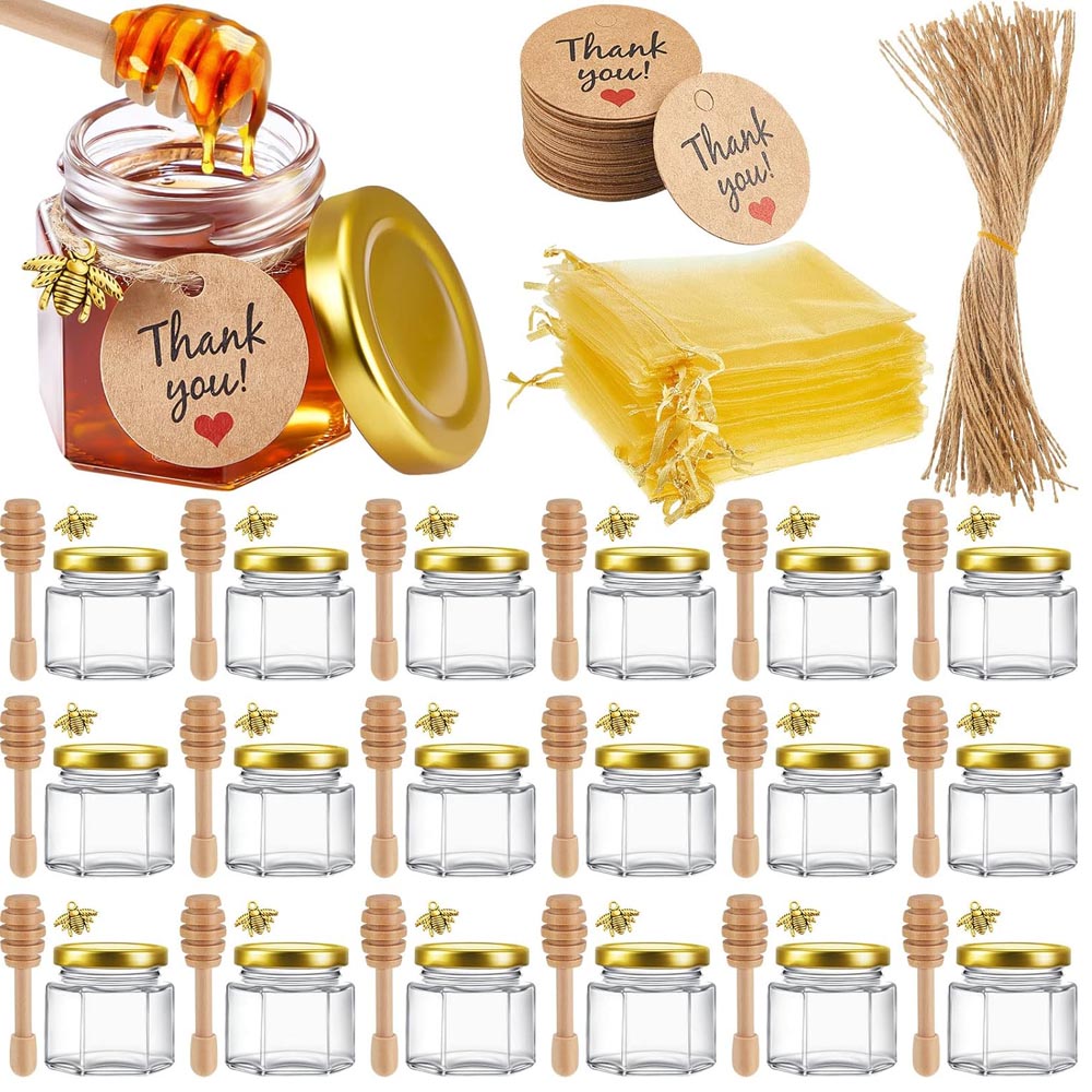 Baby Food Variety Pack - Mini Frascos de Miel con Cucharilla,