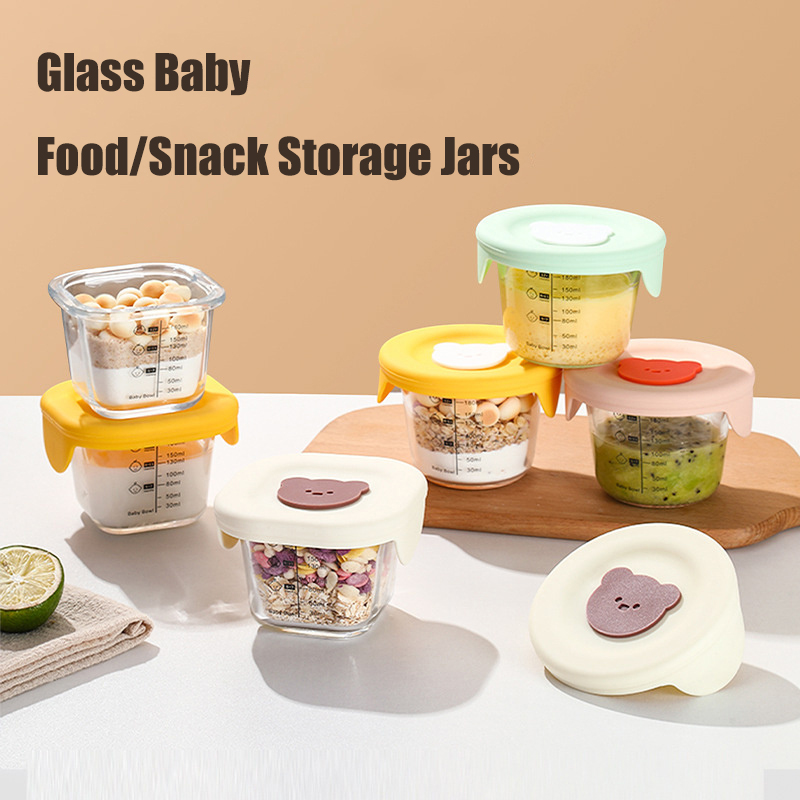 Baby Food Jars Glass - Frascos de almacenamiento de alimentos para