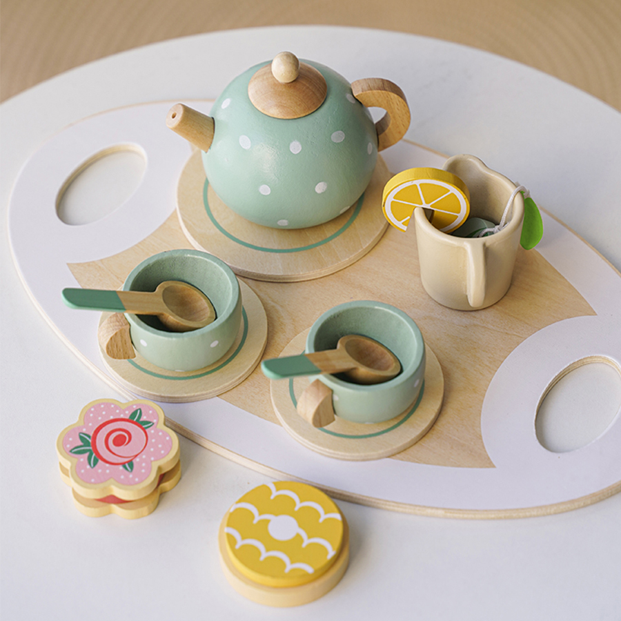 Juego de té de madera para niñ - Baby Food Under 1 Year reseña y precio