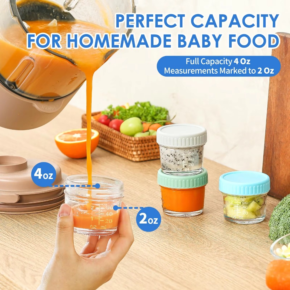 Juego de 6 Frascos de Vidrio M - Baby Food Jars Glass reseña y precio