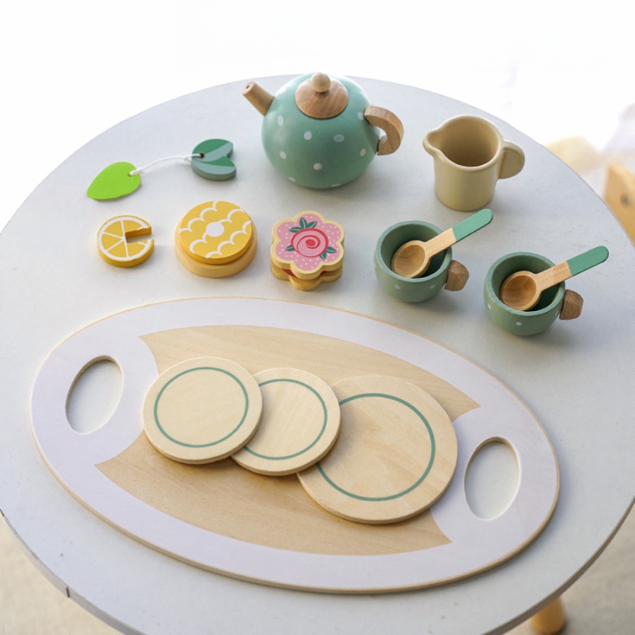 Juego de té de madera para niñ - Baby Food Under 1 Year reseña y precio