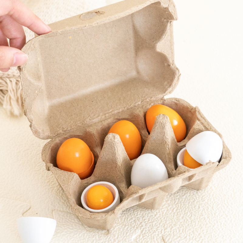 6 uds. De huevos de madera, ju - Baby Food Under 1 Year reseña y precio