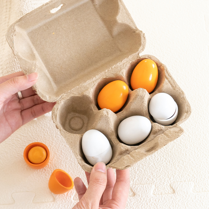 6 uds. De huevos de madera, ju - Baby Food Under 1 Year reseña y precio